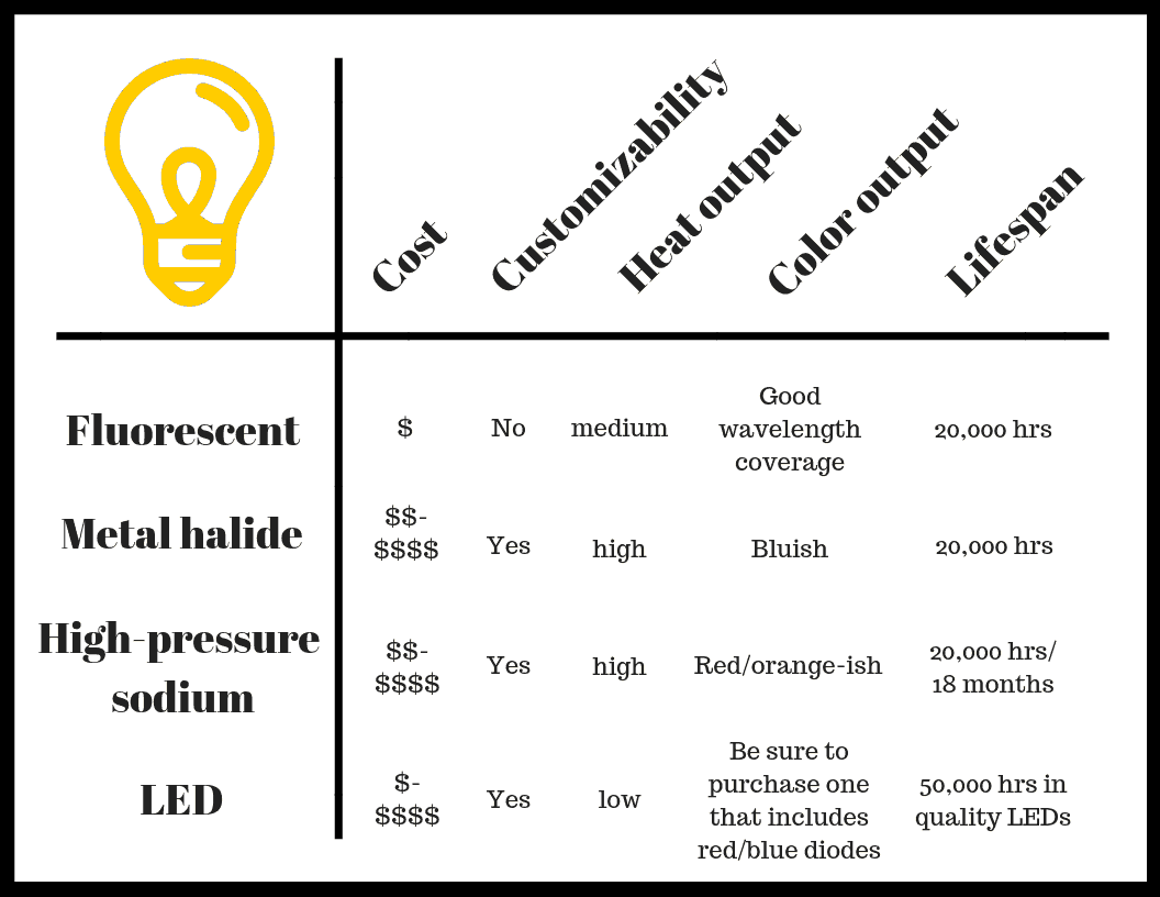 grow light comparison
