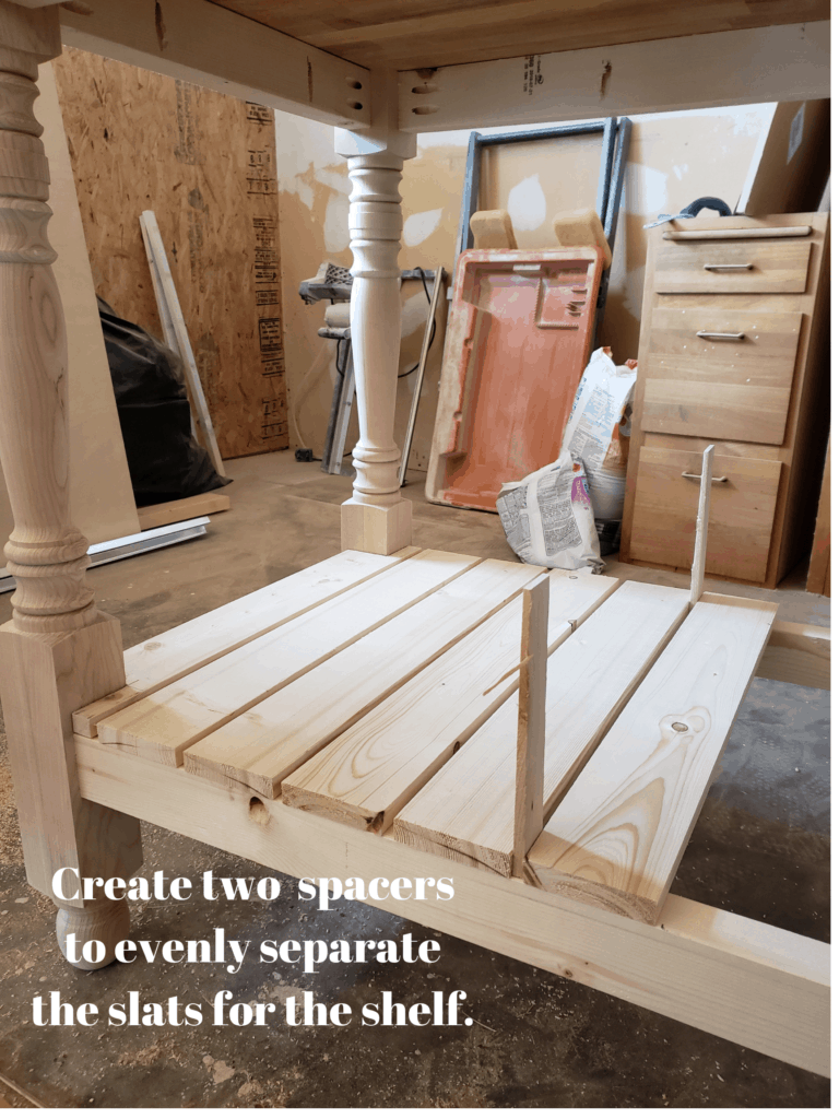 shelf spacing for butcher block island