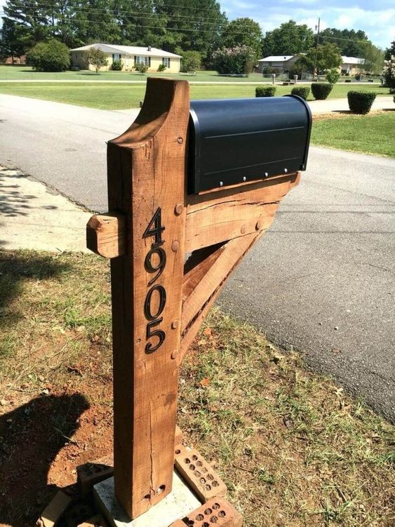DIY mailbox post