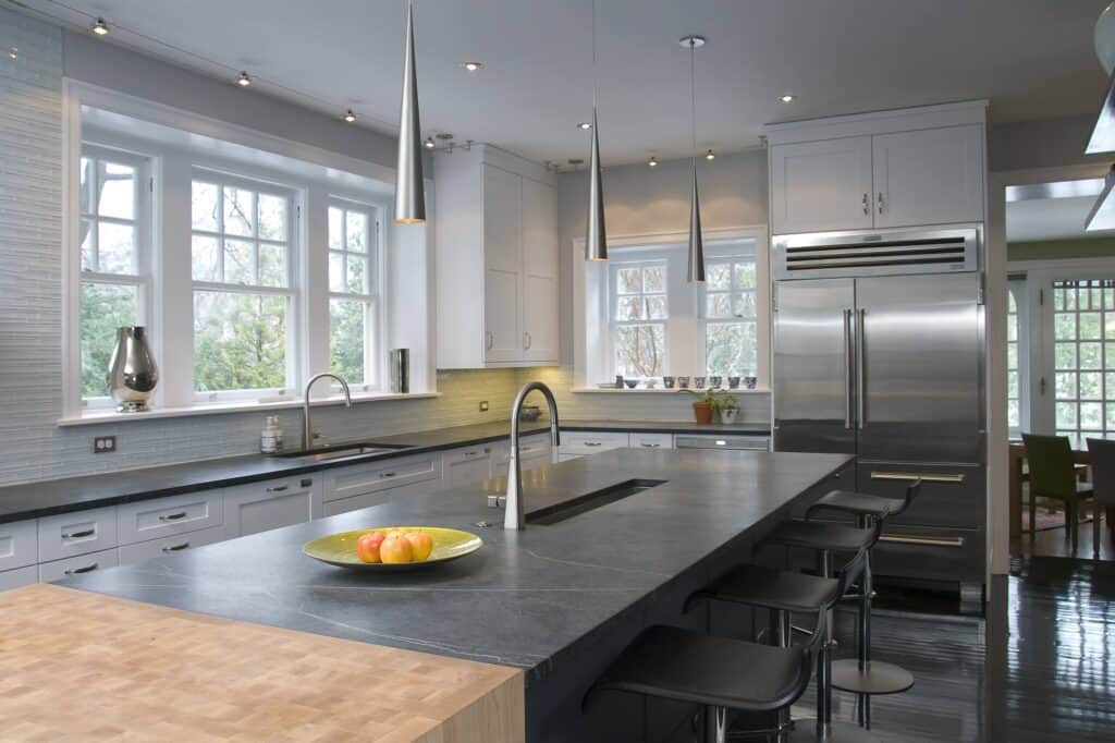 soapstone countertops in classic kitchen